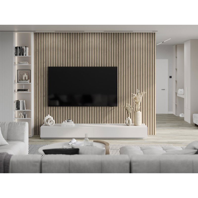 Mexen Lam-B nástěnné lamely 275 x 31,5 cm, deska HDF 4 mm, Perlový Dub - S100-275317-2812-058