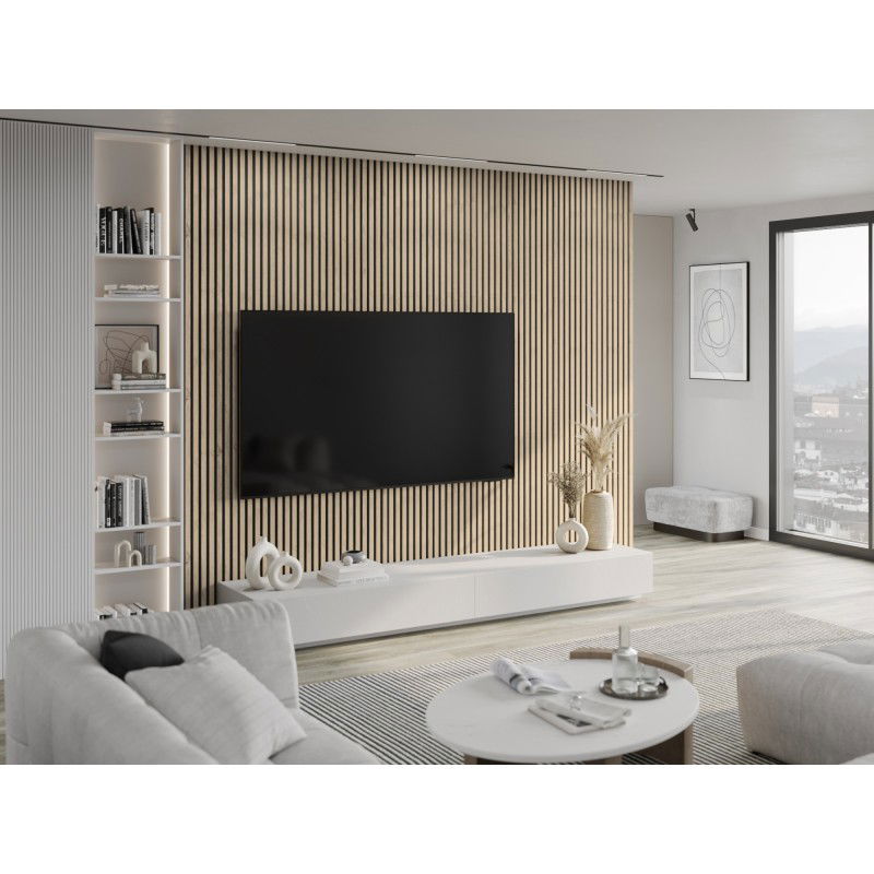 Mexen Lam-B nástěnné lamely 275 x 31,5 cm, deska HDF 4 mm, Perlový Dub - S100-275317-2812-058