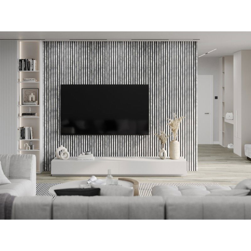 Mexen Lam-B stěnové lamely 275 x 31,5 cm, HDF deska 4 mm, Bělený dub - S100-275317-2812-064