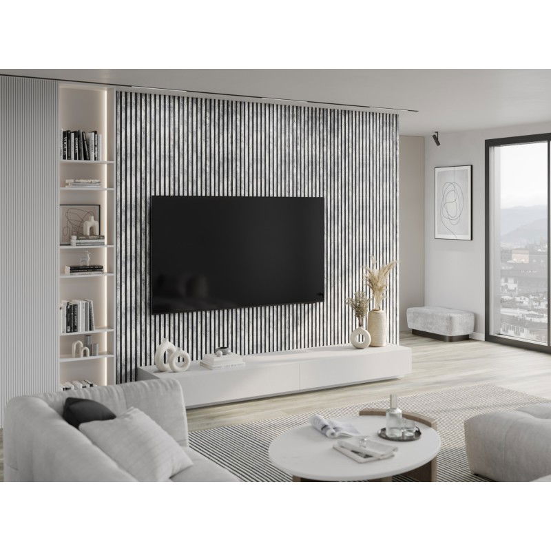 Mexen Lam-B stěnové lamely 275 x 31,5 cm, HDF deska 4 mm, Bělený dub - S100-275317-2812-064