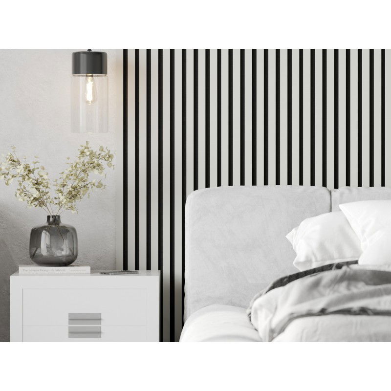 Mexen Lam-F stěnové akustické lamely 275 x 31,5 cm, plsť 6 mm, Bílá Matná - S105-275317-2812-051