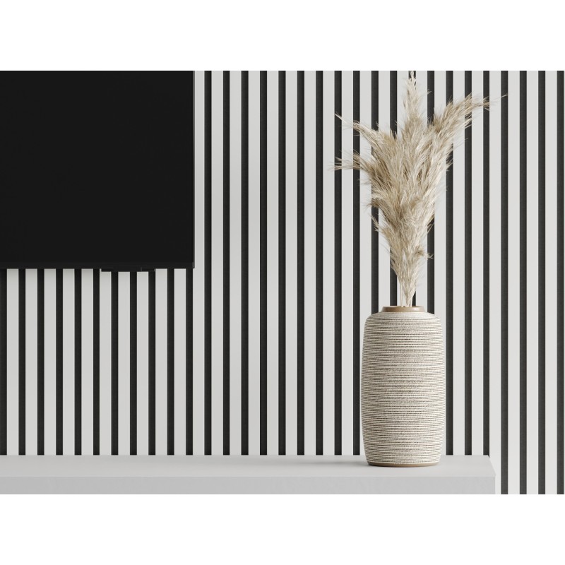 Mexen Lam-F stěnové akustické lamely 275 x 31,5 cm, plsť 6 mm, Bílá Matná - S105-275317-2812-051