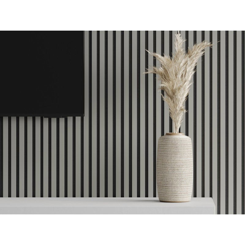 Mexen Lam-F akustické stěnové lamely 275 x 31,5 cm, plsť 6 mm, Šedá Mat - S105-275317-2812-052