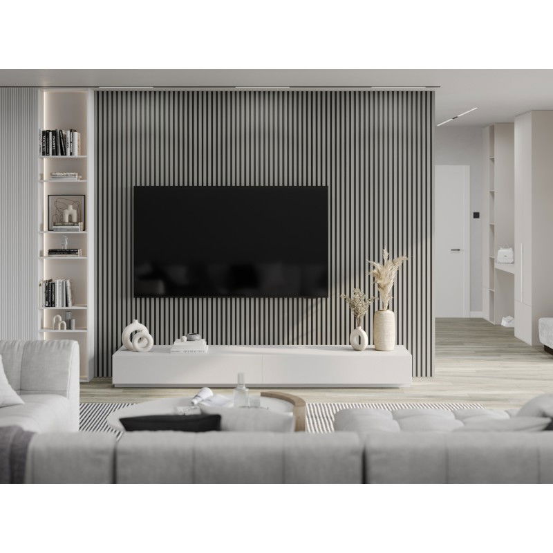 Mexen Lam-F akustické stěnové lamely 275 x 31,5 cm, plsť 6 mm, Šedá Mat - S105-275317-2812-052