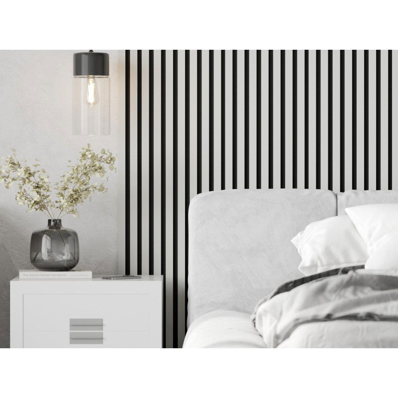 Mexen Lam-F akustické stěnové lamely 275 x 31,5 cm, filc 6 mm, Bílý Lesk - S105-275317-2812-054