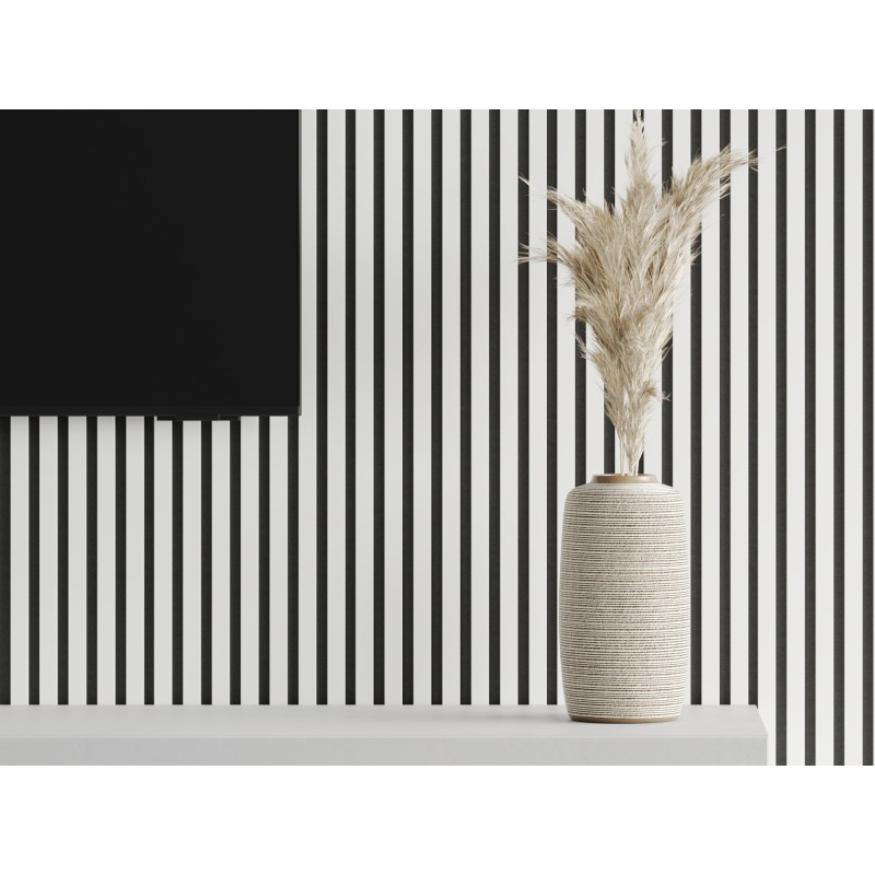 Mexen Lam-F akustické stěnové lamely 275 x 31,5 cm, filc 6 mm, Bílý Lesk - S105-275317-2812-054