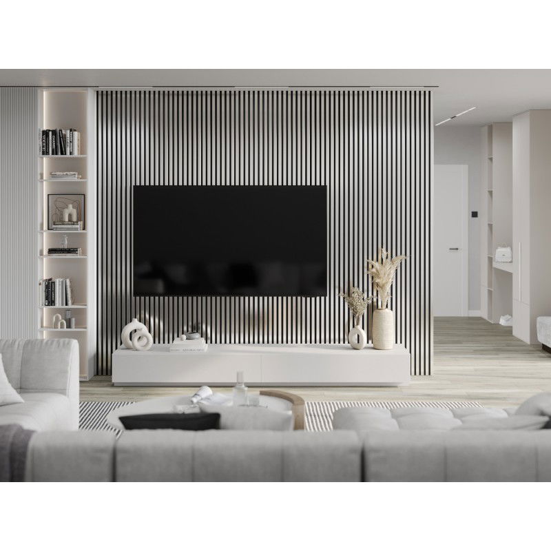 Mexen Lam-F akustické stěnové lamely 275 x 31,5 cm, filc 6 mm, Stříbrné - S105-275317-2812-056