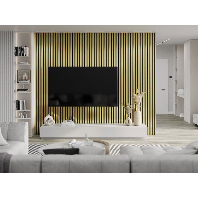 Mexen Lam-F nástěnné akustické lamely 275 x 31,5 cm, plsť 6 mm, Zlatá - S105-275317-2812-057