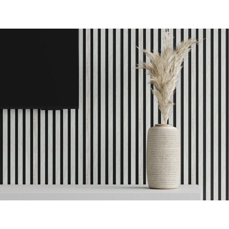 Mexen Lam-F akustické nástěnné lamely 275 x 31,5 cm, plsť 6 mm, Ledový Dub - S105-275317-2812-061