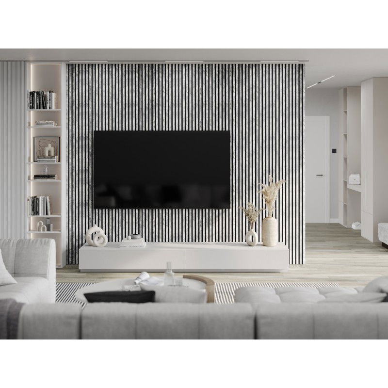 Mexen Lam-F akustické stěnové lamely 275 x 31,5 cm, plsť 6 mm, Bělený dub - S105-275317-2812-064