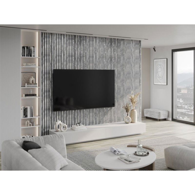 Mexen Lam-F akustické stěnové lamely 275 x 31,5 cm, plsť 6 mm, Bělený dub - S105-275317-2812-064