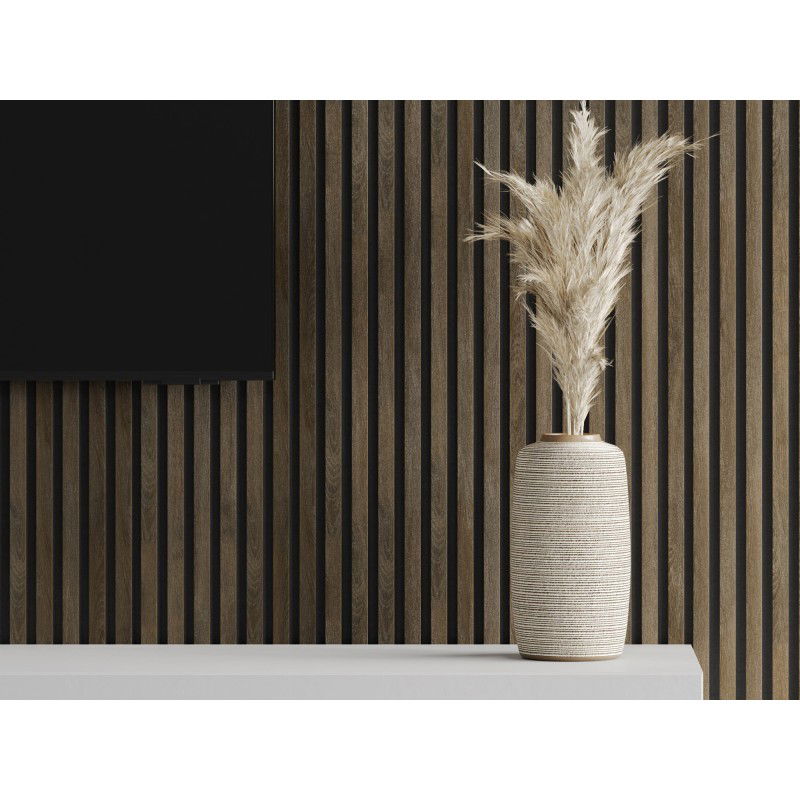 Mexen Lam-F nástěnné akustické lamely 275 x 31,5 cm, plsť 6 mm, Dub Espresso - S105-275317-2812-065