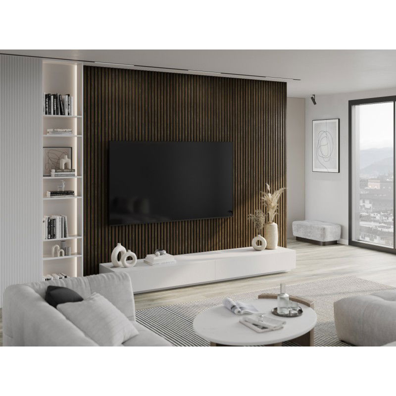 Mexen Lam-F nástěnné akustické lamely 275 x 31,5 cm, plsť 6 mm, Dub Espresso - S105-275317-2812-065