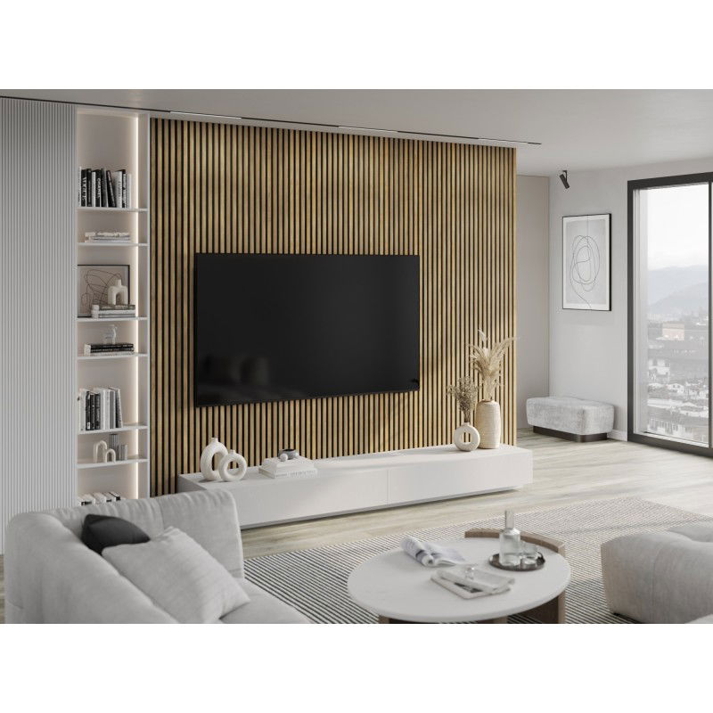 Mexen Lam-F nástěnné akustické lamely 275 x 31,5 cm, plsť 6 mm, Medový Dub - S105-275317-2812-066