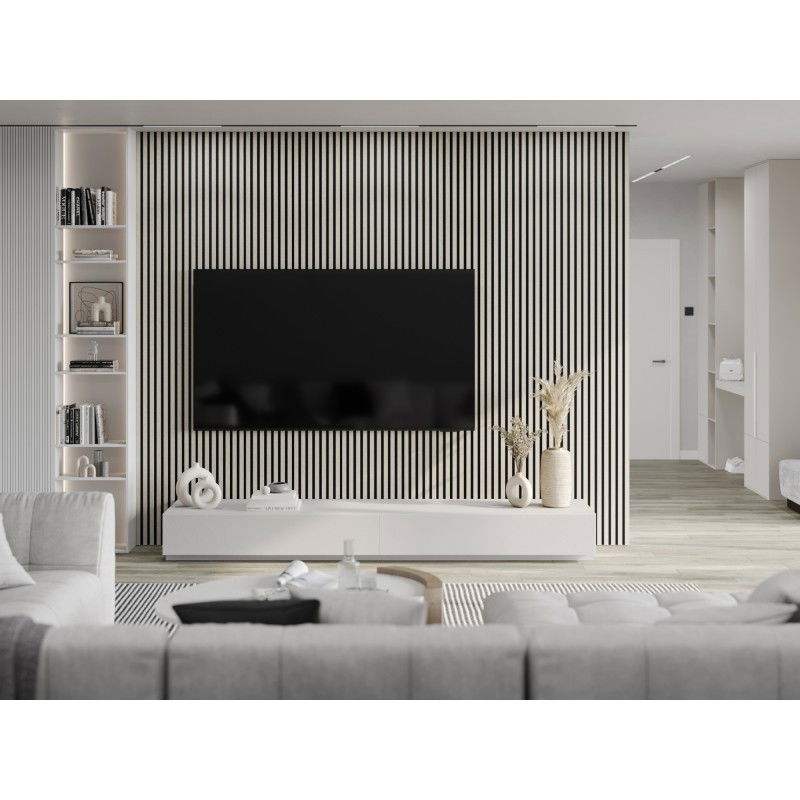 Mexen Lam-F nástěnné akustické lamely 275 x 31,5 cm, filc 6 mm, Šedé lněné - S105-275317-2812-068