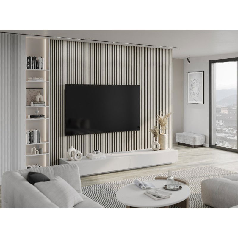 Mexen Lam-F nástěnné akustické lamely 275 x 31,5 cm, filc 6 mm, Šedé lněné - S105-275317-2812-068