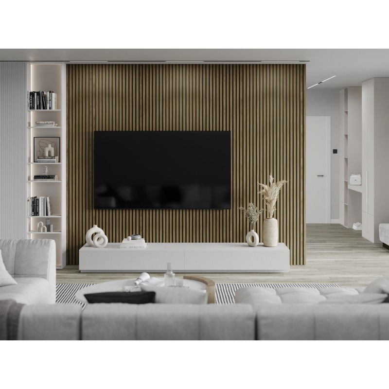 Mexen Lam-F stěnové akustické lamely 275 x 31,5 cm, plsť 6 mm, Klasický dub - S105-275317-2812-072