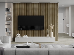 Mexen Lam-F stěnové akustické lamely 275 x 31,5 cm, plsť 6 mm, Klasický dub - S105-275317-2812-072