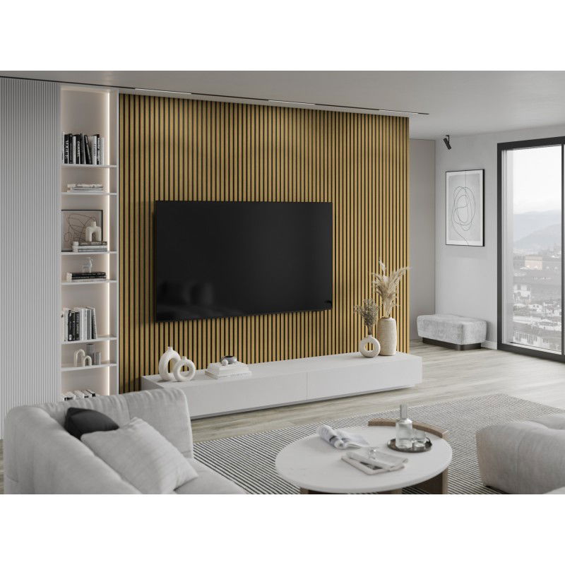 Mexen Lam-F nástěnné akustické lamely 275 x 31,5 cm, plsť 6 mm, Amber dub - S105-275317-2812-073