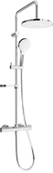 Mexen KX05 nástěnný sprchový set s dešťovou sprchou a termostatickou baterií, chrom/bílý - 771500591-00