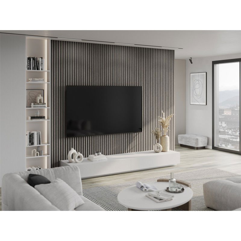 Mexen Lam-B vzorek nástěnných lamel, deska HDF 4 mm, technická dýha, Stříbrný dub - S100-007-S