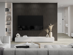 Mexen Lam-B vzorek nástěnných lamel, deska HDF 4 mm, technická dýha, Stříbrný Ořech - S100-009-S