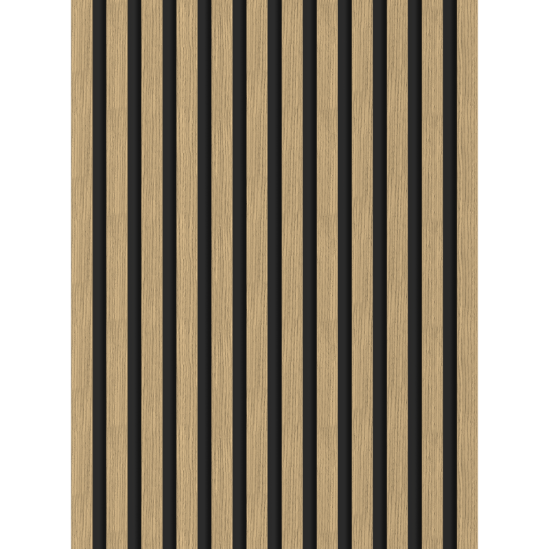 Mexen Lam-B vzorek nástěnných lamel, deska HDF 4 mm, technická dýha, Lněný ořech - S100-015-S