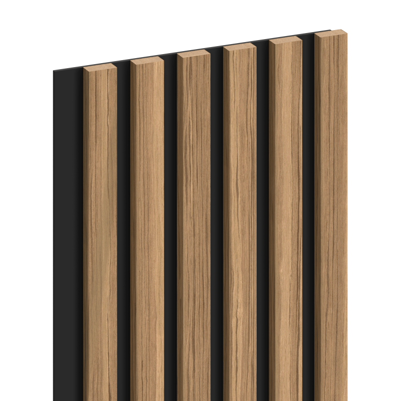 Mexen Lam-B vzorek nástěnných lamel, deska HDF 4 mm, technická dýha, Světlý Ořech - S100-017-S