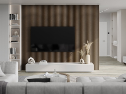 Mexen Lam-B vzorek stěnových lamel, deska HDF 4 mm, technická dýha, Ořech Espresso - S100-019-S