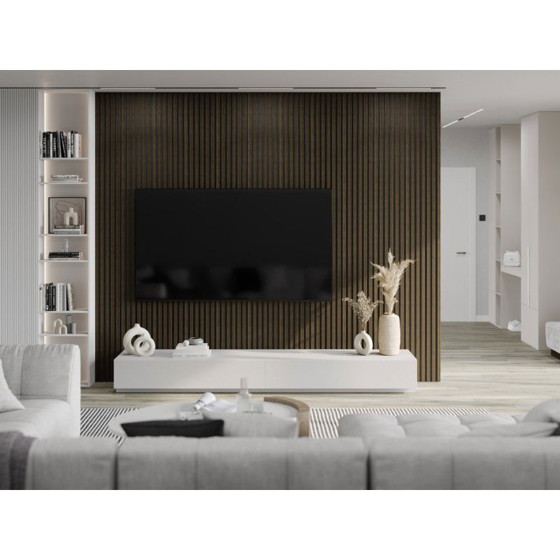 Mexen Lam-B vzorek stěnových lamel, 4mm HDF deska, technická dýha, Královský Eben - S100-020-S