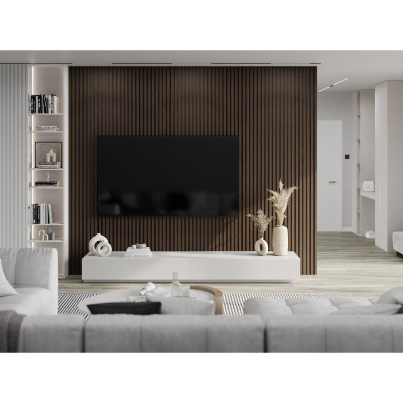 Mexen Lam-B vzorek stěnových lamel, deska HDF 4 mm, technická dýha, Ořech Palisandr - S100-021-S