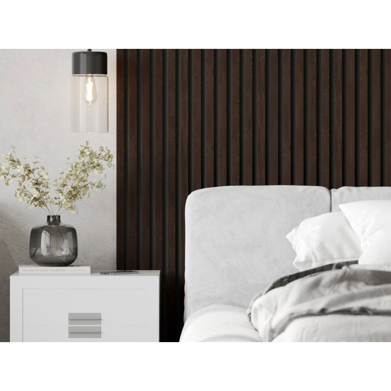 Mexen Lam-B vzorek nástěnných lamel, HDF deska 4 mm, technická dýha, Hnědý Eben - S100-022-S