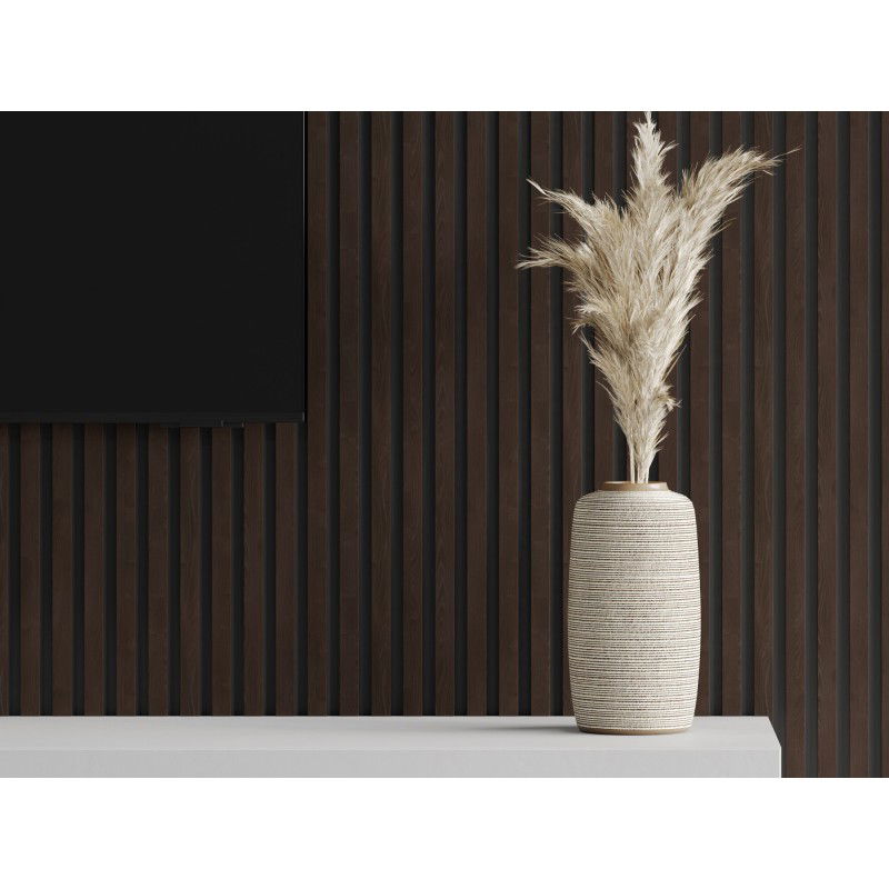 Mexen Lam-B vzorek nástěnných lamel, HDF deska 4 mm, technická dýha, Hnědý Eben - S100-022-S