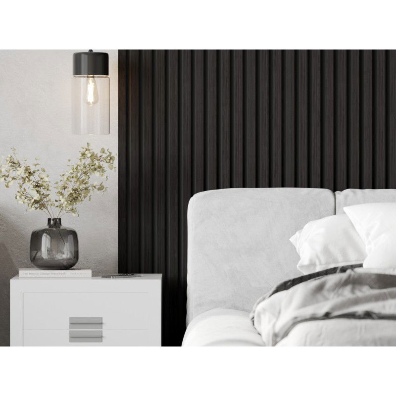 Mexen Lam-B vzorek nástěnných lamel, deska HDF 4 mm, technická dýha, Černý Eben - S100-023-S