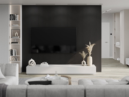 Mexen Lam-B vzorek nástěnných lamel, deska HDF 4 mm, technická dýha, Černý Eben - S100-023-S