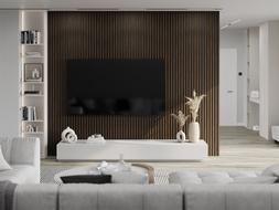 Mexen Lam-B vzorek nástěnných lamel, deska HDF 4 mm, technická dýha, Spálený ořech - S100-024-S