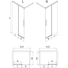 Mexen Rox sprchová zástěna Walk-in 90 x 200 cm, transparentní 8 mm, chrom - 8C2-090-003-01-00