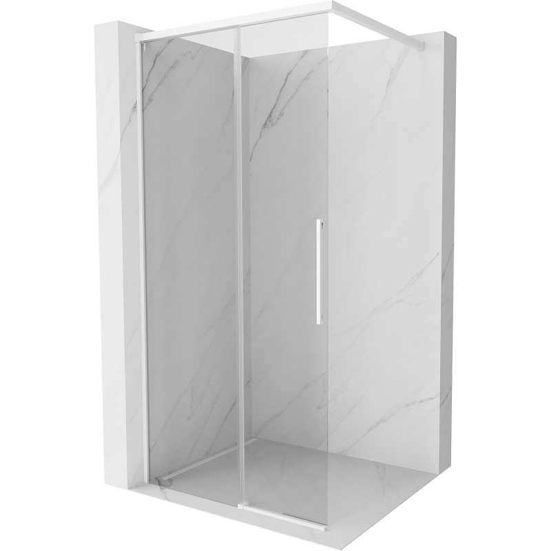 Mexen Rox Sprchová stěna Walk-in 80 x 200 cm, transparentní 8 mm, bílá - 8C2-080-003-20-00