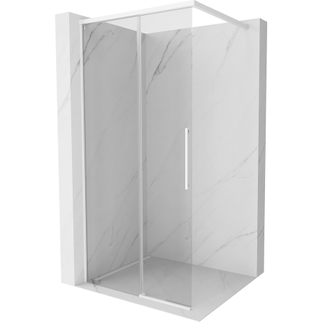 Mexen Rox Sprchová stěna Walk-in 80 x 200 cm, transparentní 8 mm, bílá - 8C2-080-003-20-00