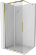 Mexen Rox sprchová stěna Walk-in 70 x 200 cm, transparentní 8 mm, zlatá - 8C2-070-003-50-00
