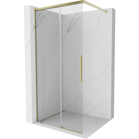 Mexen Rox Sprchová stěna Walk-in 80 x 200 cm, transparentní 8 mm, zlatá - 8C2-080-003-50-00