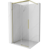 Mexen Rox Sprchová stěna Walk-in 80 x 200 cm, transparentní 8 mm, zlatá - 8C2-080-003-50-00