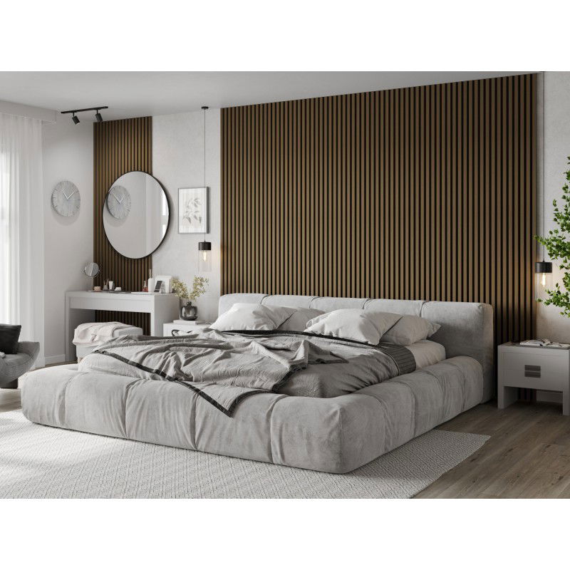 Mexen Lam-F vzorek akustických nástěnných lamel, plsť 8 mm, technická dýha, Zlatý teak - S105-014-S