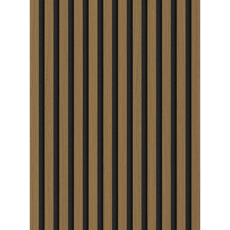 Mexen Lam-F vzorek akustických nástěnných lamel, plsť 8 mm, technická dýha, Zlatý teak - S105-014-S