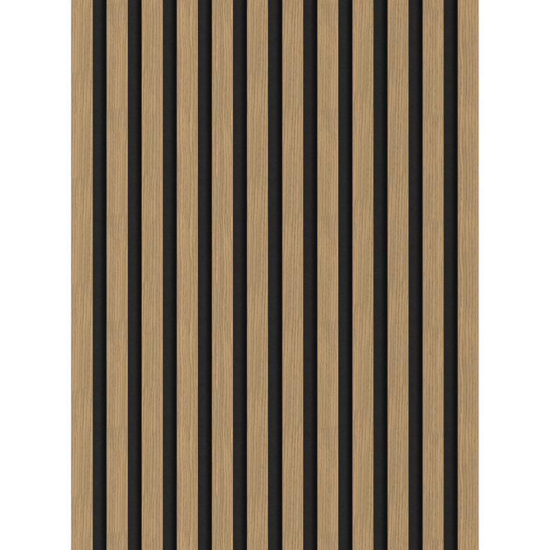 Mexen Lam-F vzorek akustických stěnových lamel, plst 8 mm, technická dýha, Lněný ořech - S105-015-S