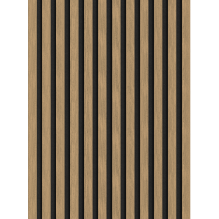 Mexen Lam-F vzorek akustických stěnových lamel, plst 8 mm, technická dýha, Lněný ořech - S105-015-S