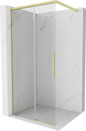 Mexen Rox sprchová stěna Walk-in 100 x 200 cm, transparentní 8 mm, zlatá kartáčovaná - 8C2-100-003-55-00