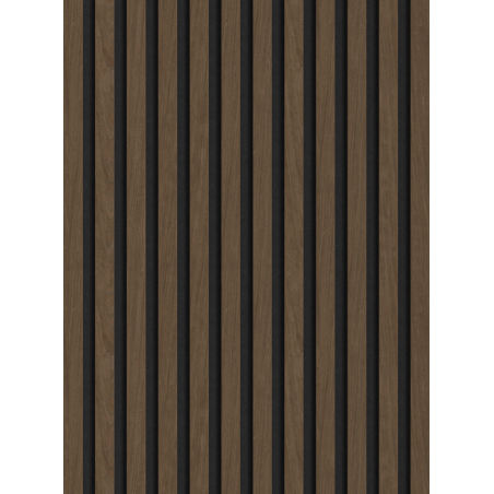 Mexen Lam-F vzorek akustických stěnových lamel, plsť 8 mm, technická dýha, Ořech Espresso - S105-019-S