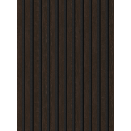 Mexen Lam-F vzorek akustických stěnových lamel, plsť 8 mm, technická dýha, Eben Hnědý - S105-022-S
