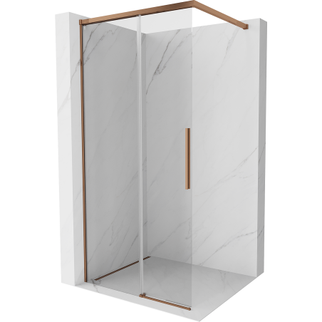 Mexen Rox sprchová stěna Walk-in 115 x 200 cm, transparentní 8 mm, růžové zlato - 8C2-115-003-60-00